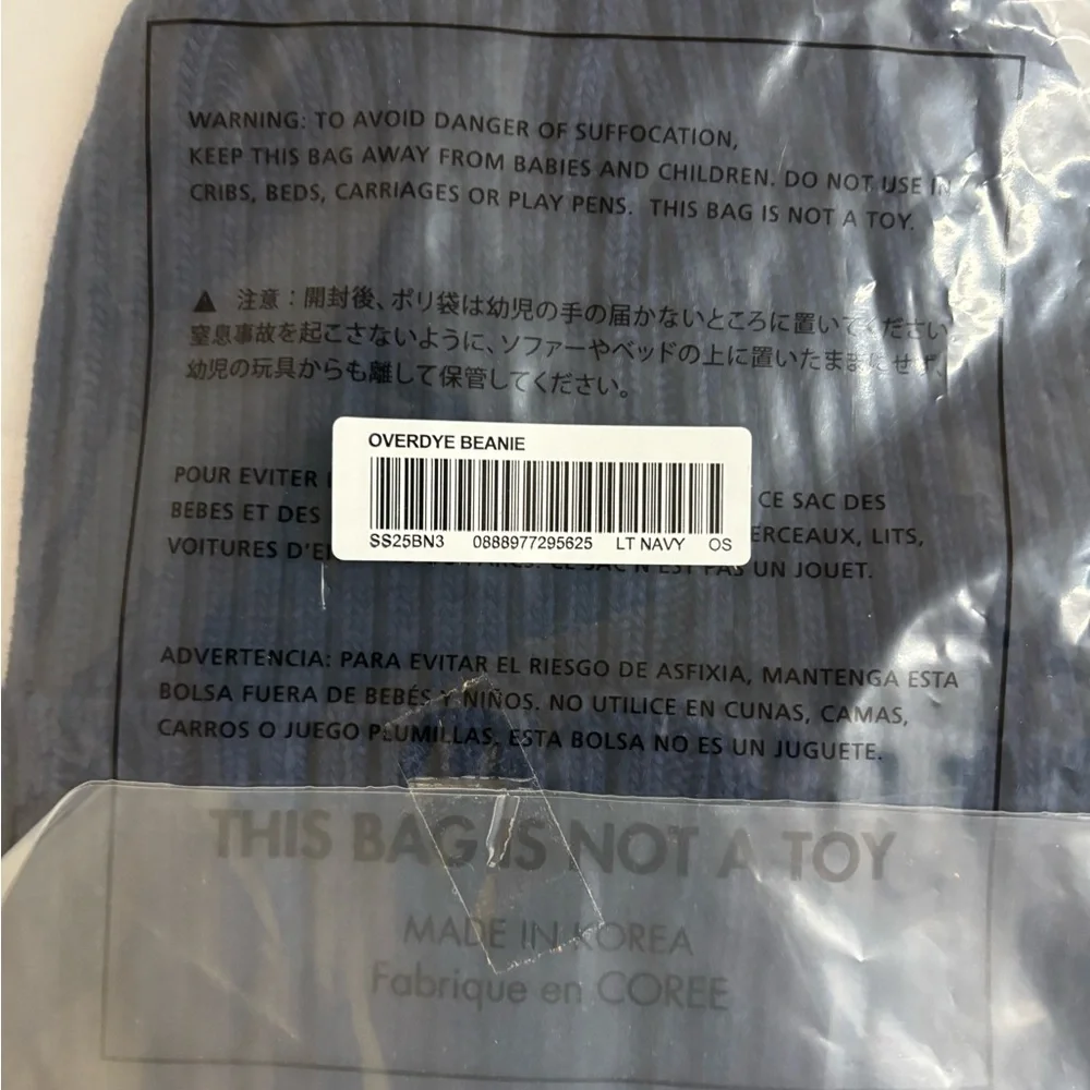 Supreme Navy Blue Beanie Overdyed SS25 - Picture 4 of 4